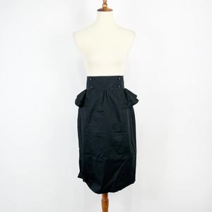 Vintage 90s y2k Ungaro ter black ruffle pencil skirt Size 46 12 fit size Medium